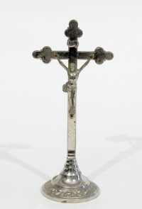 Feszület - asztali feszület; Tisch-Kruzifix; "Jézusz ám Krájc"