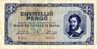 Papírpénz - 1000000 pengő