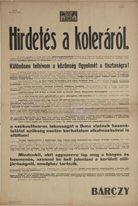 Hirdetés a koleráról, 1914.09.22.