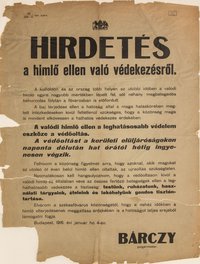 Hirdetés himlő elleni védekezésről, (zöldes alap, fekete betű) 1916.01.04.