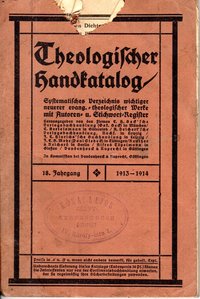 Theologischer Handkatalog 18. évf. 1913-1914